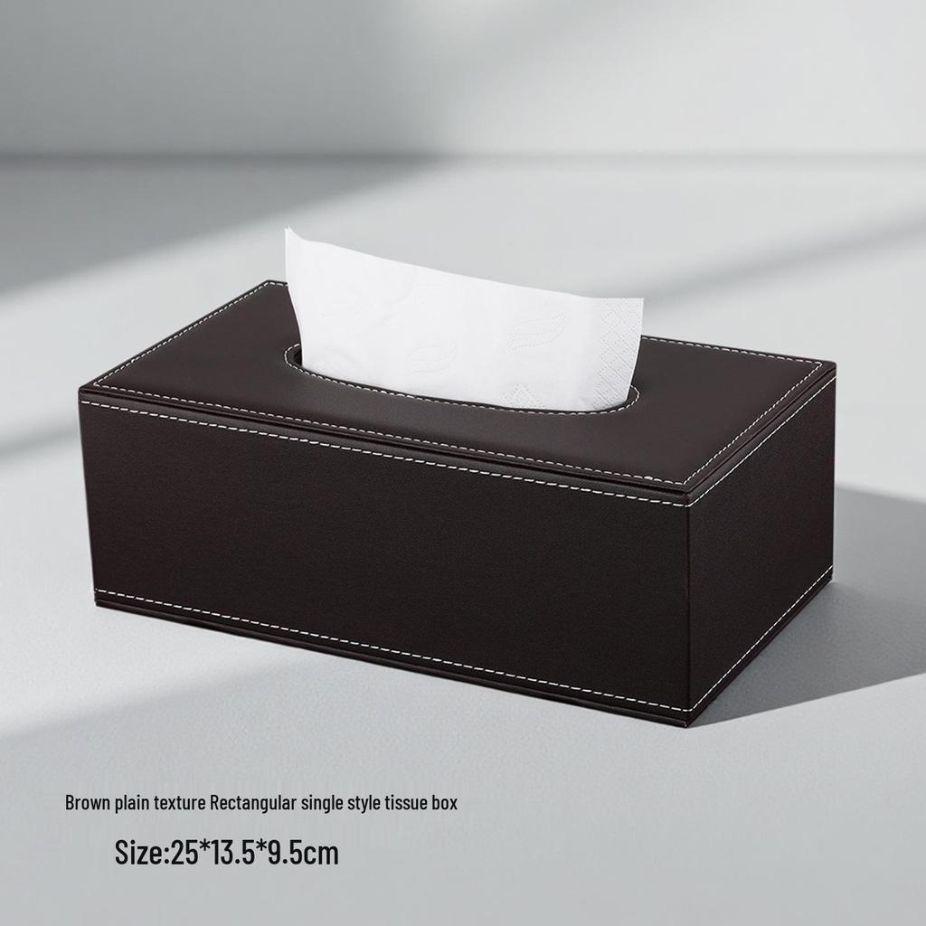 Modern Minimalist Leather Tissue Box for Home, Office, or Hotel