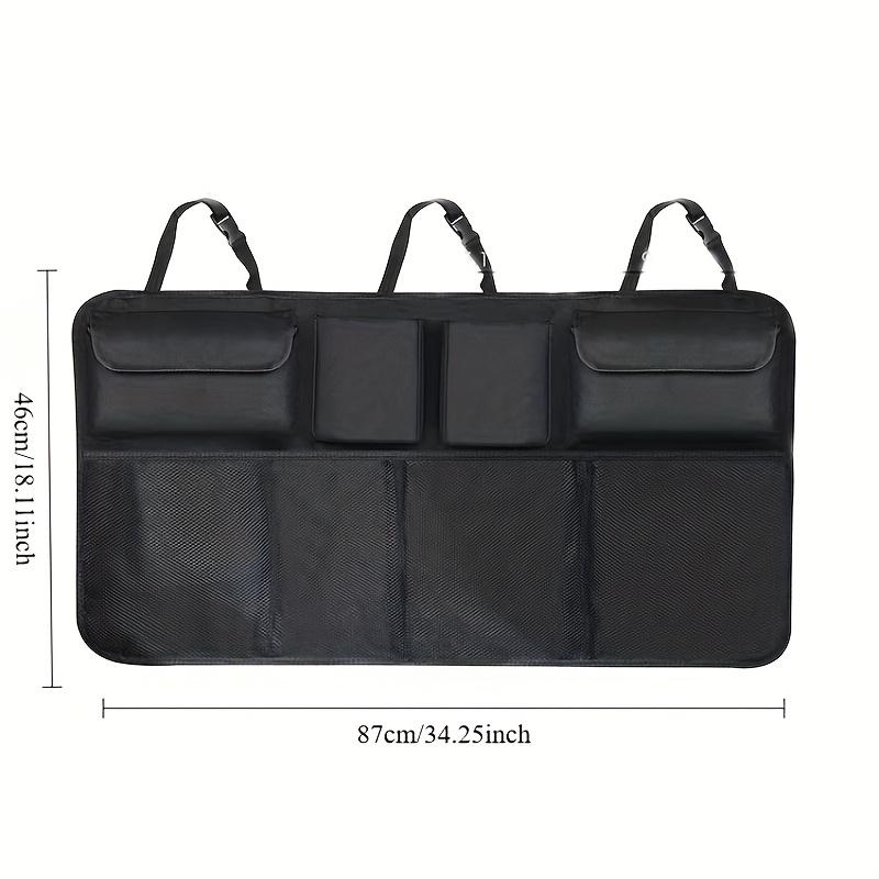 Car Trunk Storage Bag Rear Sear Back Storage Bag Net Pocket, Multi-functional Storage Pocket Seat Back Hanging Organizer