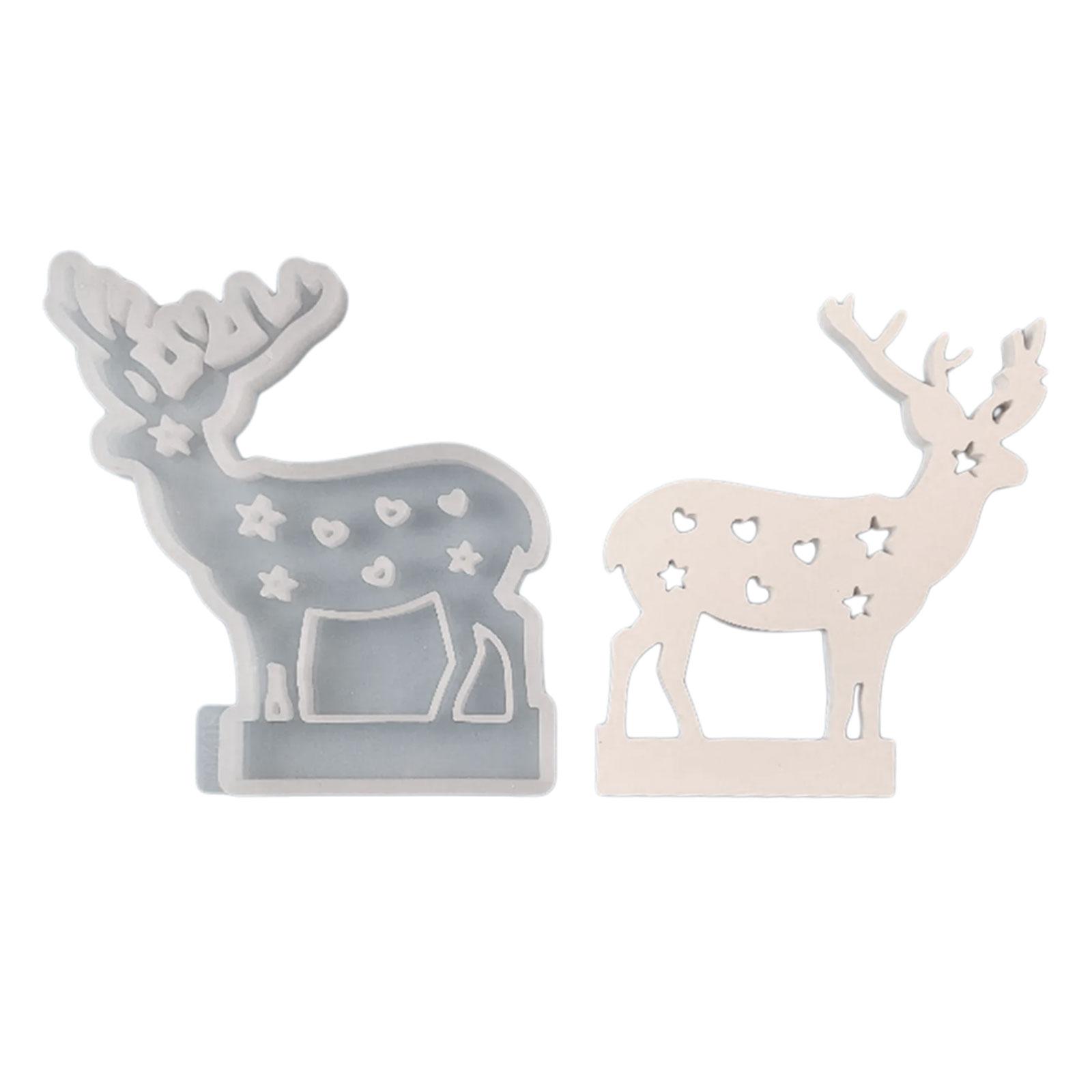 

Формы из смолы в форме оленя для изготовления украшений для подсвечников, праздничных подарков, комнатных украшений, проектов художественных поделок