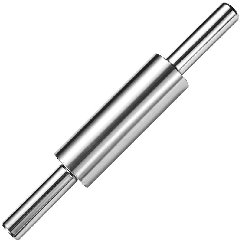 Wooden Handle Stainless Steel Rolling Roller, Hammer, Dumpling Skin Rolling Stick, Household Kitchen
