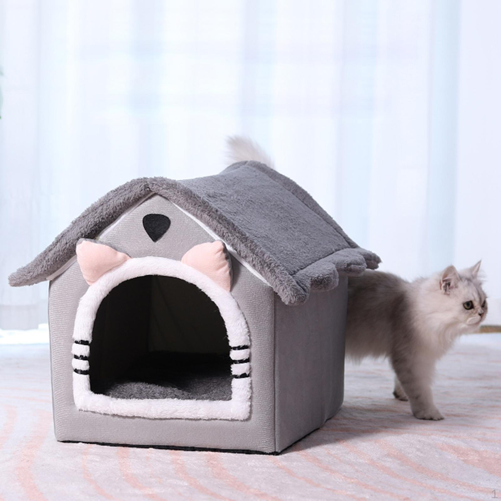 

Домик для кошачьей кровати, полузакрытое гнездо для маленьких собак, котят, щенков, кошек S