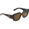 Prada Dark Brown Irregular Ladies Sunglasses Pr 14zsf 19d01t 52