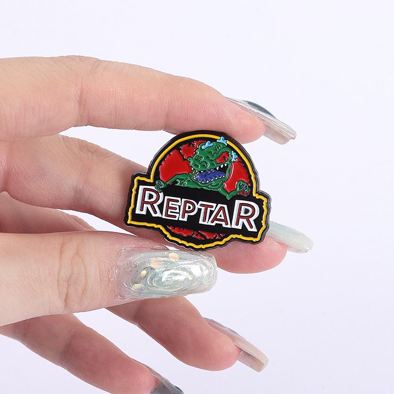 REPTAR PARK Enamel Pins Custom Dinosaur Movie Brooches Lapel Badges Clothes Animal Jewelry Gift for Friends