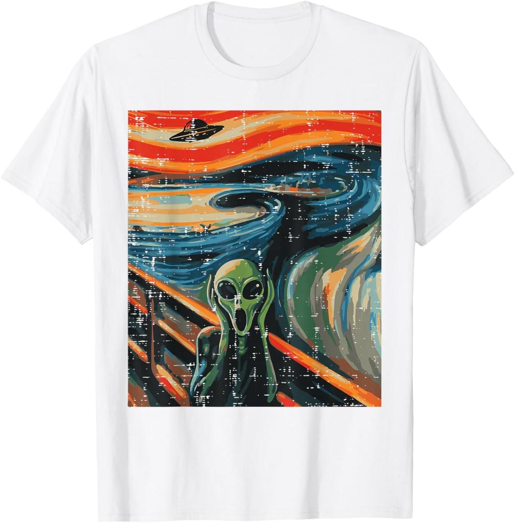 Parodie na Vetřelce Výkřik UFO Umění Grafické Tričko Pánské Dámské Unisex Bavlna Ležérní Tričko