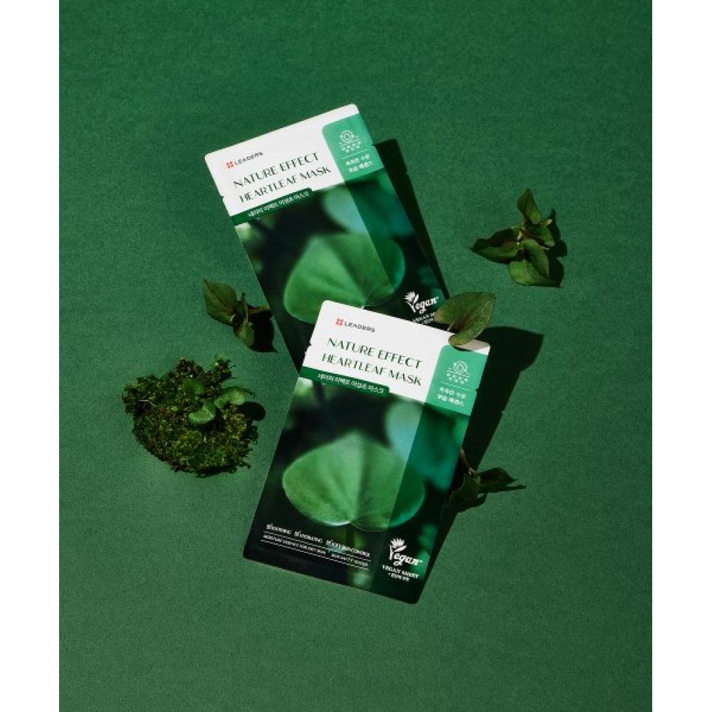 Leaders Cosmetics Leaders Nature Effect Houttuynia Cordata Mask 10 Sheets