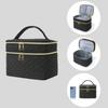 Polyester Double Layer Travel Makeup Bag With Large Capacity For Daily Use