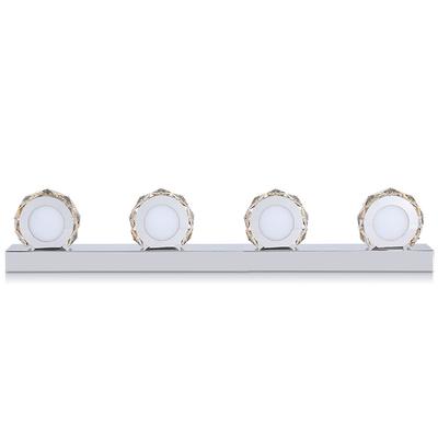 Moderne Warmweiße 4 LED Kristall Spiegel Front Wandleuchte Toilette Badezimmer Dekor Lampe