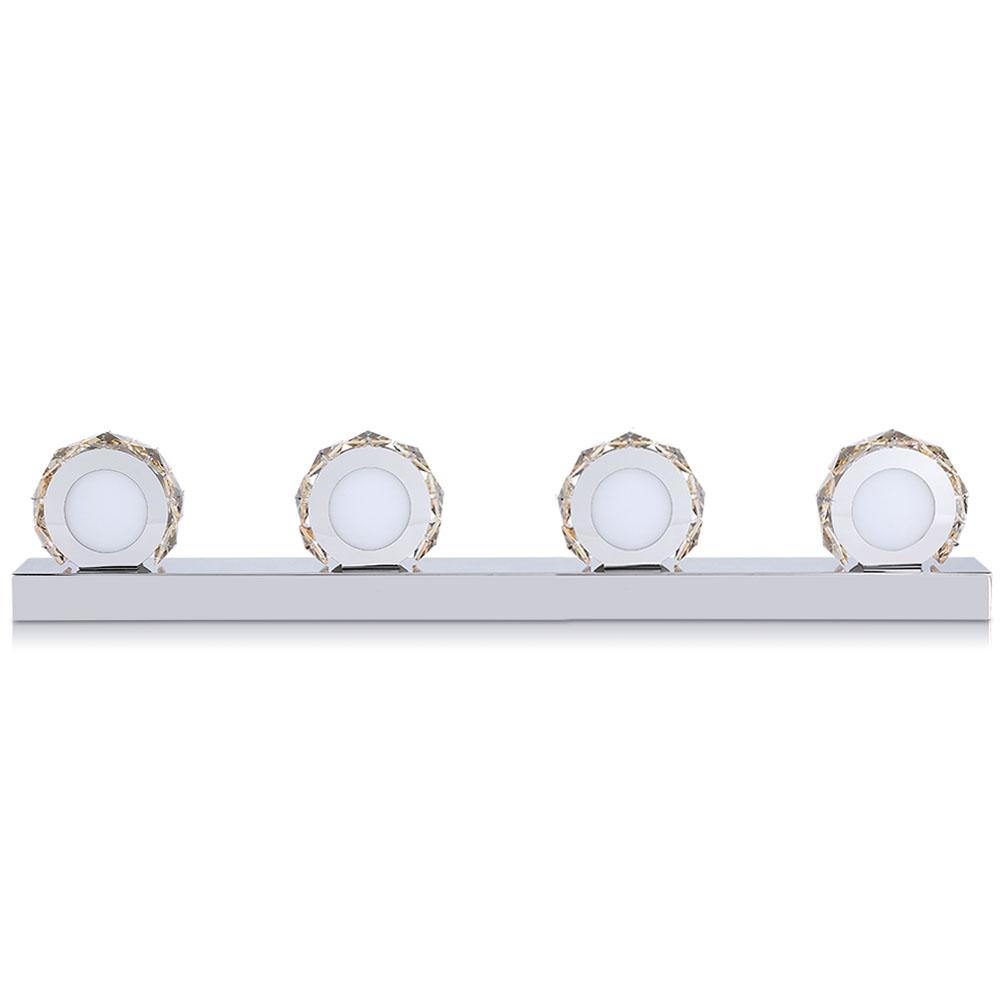 

Modern Warm White 4 LED Crystal Mirror Front Wall Light Toilet Bathroom Decor Lamp
