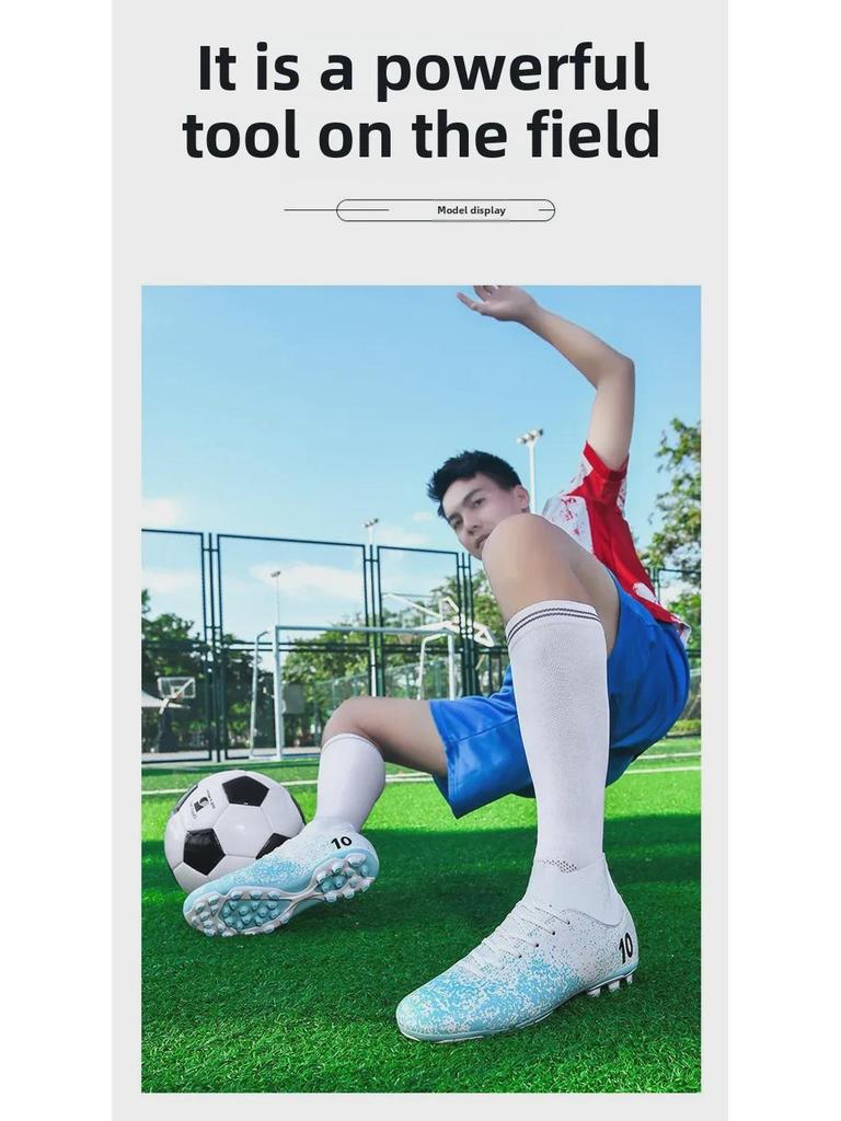 Men's Low-Top AG Football Shoes for Youth Competition and Training