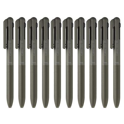 PENTEL Calme Ballpoint Ballpoint Pen Mechanical BXAW355D Multi-Function Pen, 0.5mm & 0.5mm Pencil, Khaki, 10-Pack,