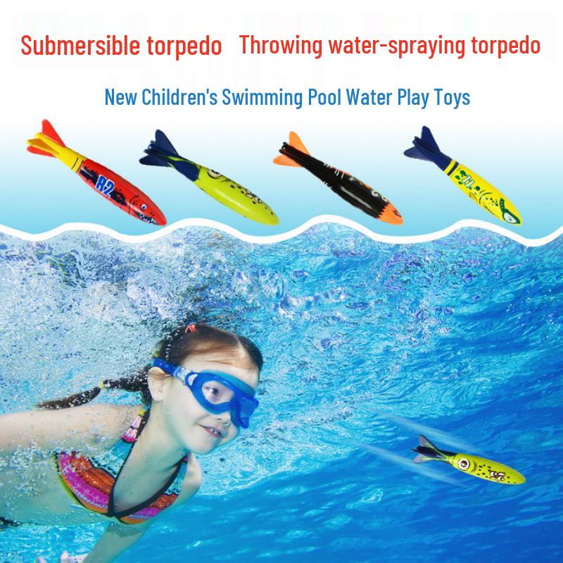 Underwater Training & Treasure Hunt Toy Torpedo for Kids' Pool Play