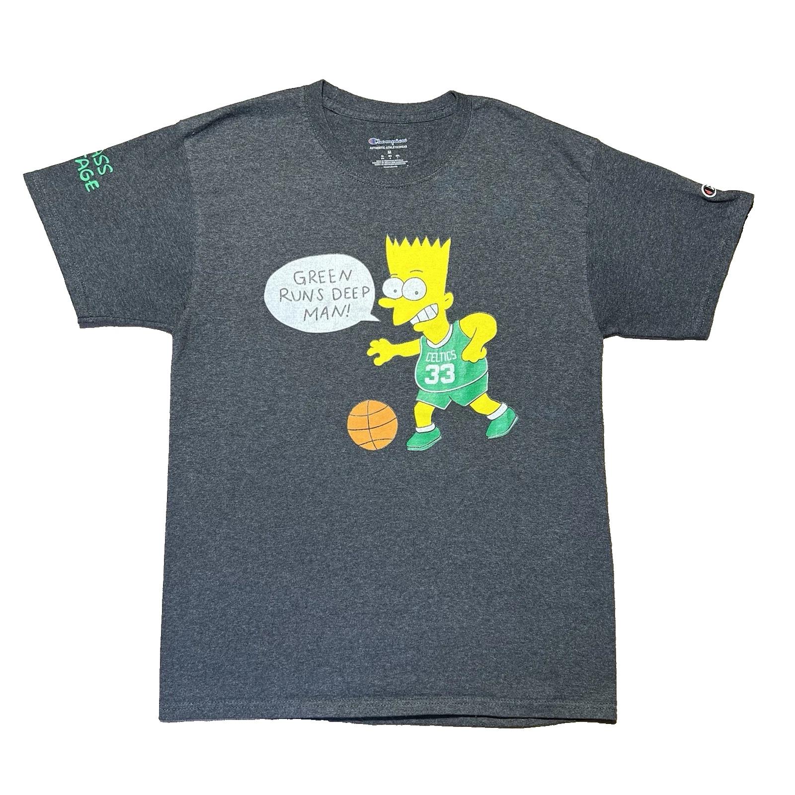 Mass Vintage x Champion Shirt M Bart Simpson Celtics 33 Graphic Tee 3XL