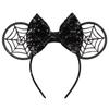 1pc Halloween Cute Mouse Ear Hair Hoop Sparkling Bow Girl Festival Decoration Party Event Wear Gift Parent Child Hair Accessory