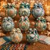 Handmade Patchwork Craft Ocean Treasures DIY Ball Ornament Kit, Nautical Dolphin Fabric Making Unique Home Decor Set, Coastal Desktop Decor,
