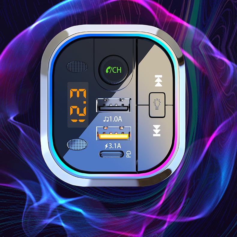 Car Bluetooth receiver, MP3 player, multifunctional lossless sound quality , charger, Christmas gift, Stocking stuffers