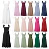 Women Summer Casual Sleeveless Spaghetti Strap A-Line Dress High Waist Long Split Solid Color Dresses