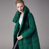 Down jacket women's winter clothing new white duck down thickened stand-up collar loose women's down jacket medium and long