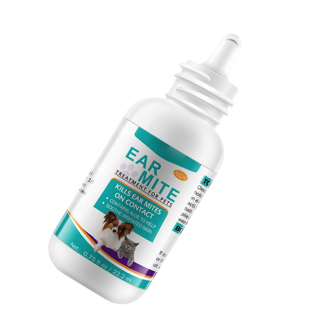 Cats Dog Ear Cleaner for Dogs Cats Itching Relief Pet Ear Cleaner for Irritated Dry Itchy Skin Pet Ear Cleaner