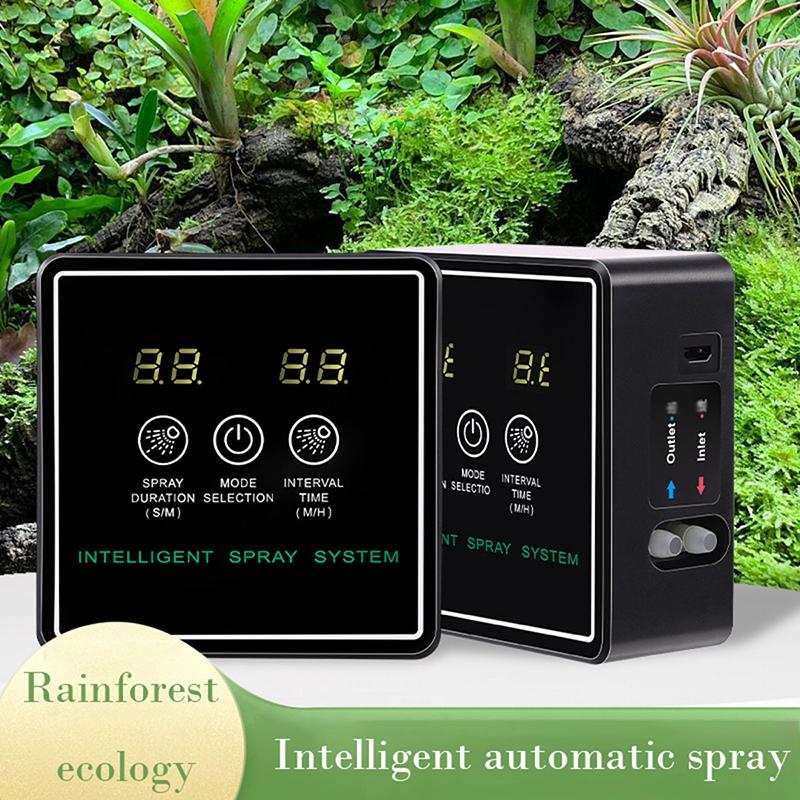 Touch Screen Automatic Mist Rainforest Spray Intelligent Ecological Cylinder Electronic Timer Sprinkler System Kit Control