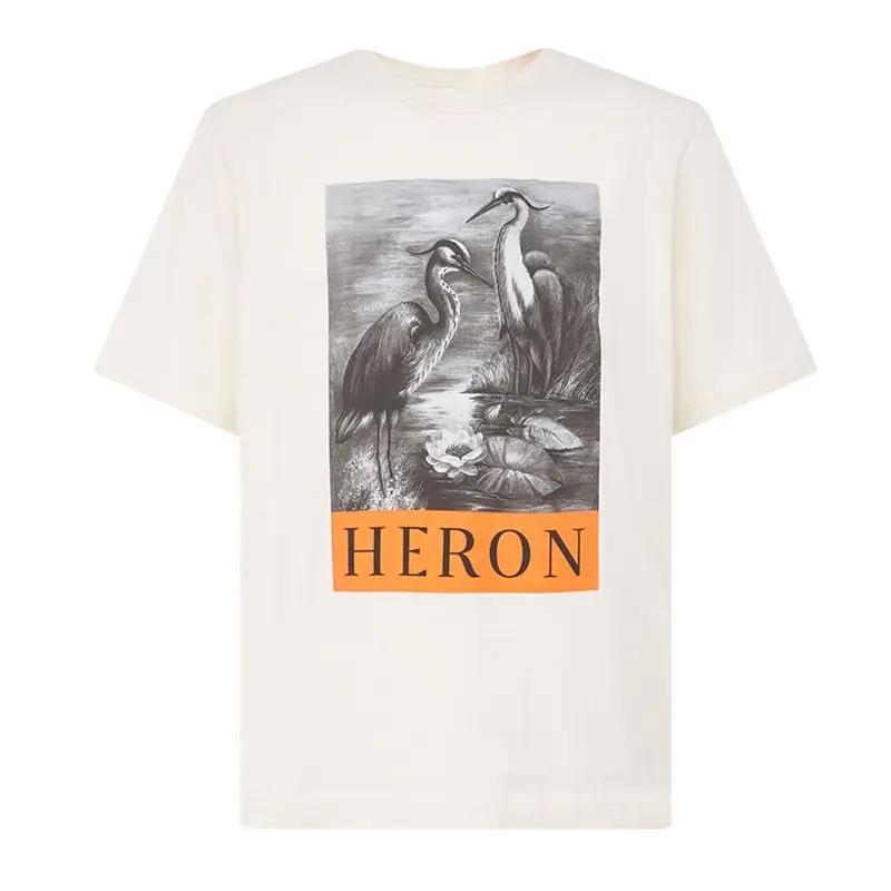 Summer luxury men's T-shirts, fashionable new bird print T-shirts for men, casual high-quality top T-shirts for men