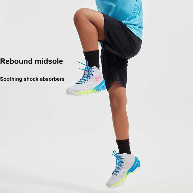 Under Armour Curry 2 Retro GS Splash Party Dětské tenisky Šedá Halo-Šedá Elektricky-Modrá 3026305-100