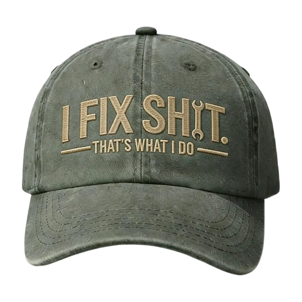 Unisex Vintage Washed Embroidered Baseball Cap Adjustable Dad Hat Casual Letter Design Cotton Material for Everyday Wear