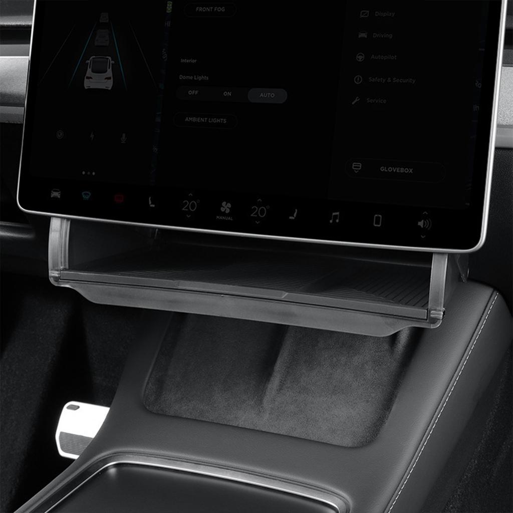 Hiddenable Privacy Storage for Tesla 2020-2025 Model Y/YL Center Console Organizer Tray Easy Install Automotive Accessories