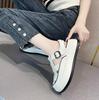 Fashion 5CM Cow Weave Genuine Synthetic Leather Pumps Platform Wedge Hook Summer Hollow Sandals Flats Women Slippers Fashion Shoes