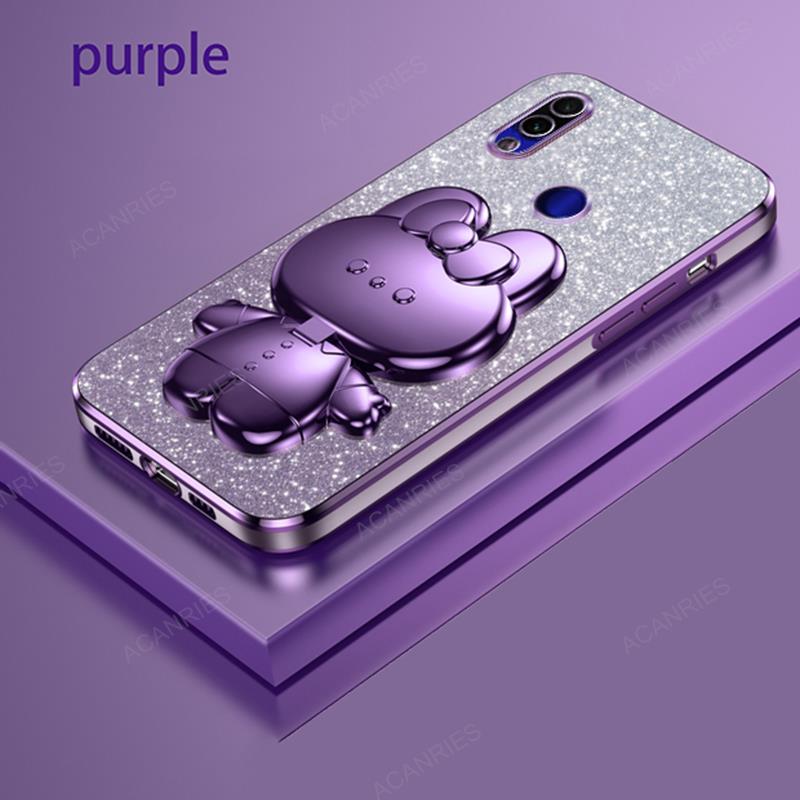 

Милый 3D Кролик Макияж Зеркало Подставка Покрытие Мягкий Чехол Для Xiaomi Redmi Note 7 Pro Защитная Блестящая Задняя Крышка На Note7 7pro Funda Redmi 9a