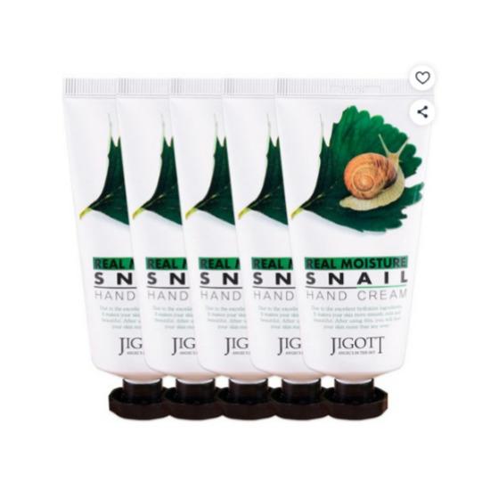 JIGOTT Snail Moisture Hand Cream Nourishing & Hydrating Hand Care 100ml 5pcs Set