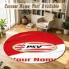 Round Rug Custom NamePSV Eindhoven FC Pattern Non Slip Carpet Home Floor Decor