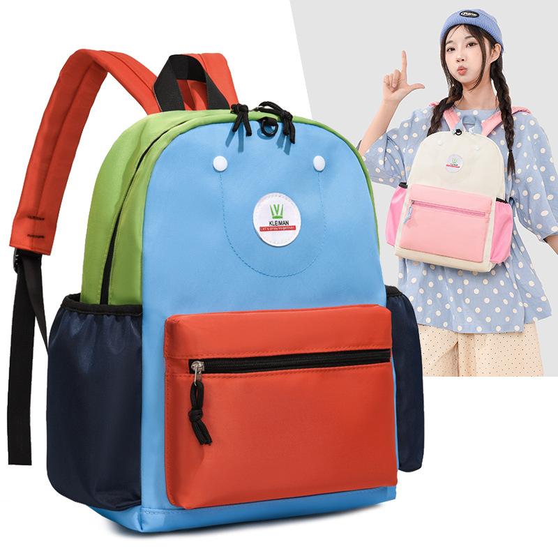 Schoolbag Korean style schoolbag dopamine contrasting color design girl backpack ins wind student high school backpack female