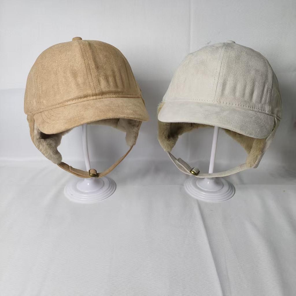 Nuovo berretto da baseball in velluto autunno e inverno cappello Lei Feng caldo per il ciclismo cappello da aviatore berretto con paraorecchie in camoscio uomo e donna