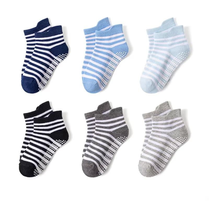 6 Paar 0-5 Jahre Rutschfeste Kindersocken mit Griff Kleine Mädchen Jungen Knöchelsocken Säuglinge Kleinkinder Kinder Bodensocken