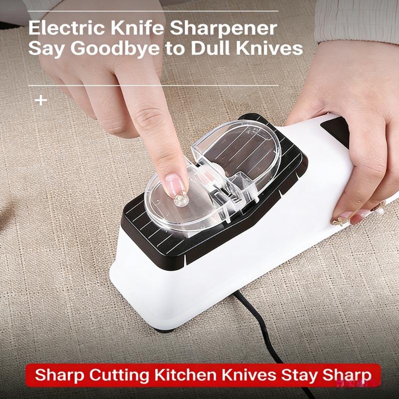 Automatic Blade Sharpener USB Electric Double Sided Scissors Sharpening Machine with Replacement Grinding Polishing Tool