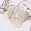 Leaf Macrame Curtain Tie Backs Hand-Woven Cotton Tassel Curtain Straps Tie Decorative Accessories for Living Room Boho Decor