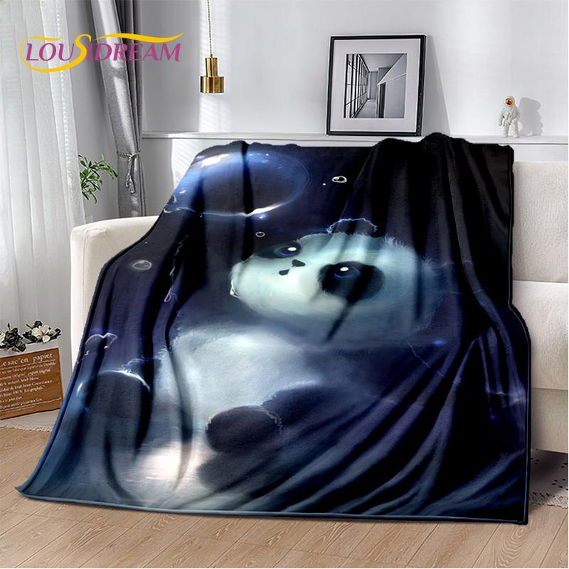 3D Dream Animal Cartoon Panda Cute Blanket,Soft Throw Blanket for Home Bedroom Bed Sofa Picnic Travel Office Cover Child Gift