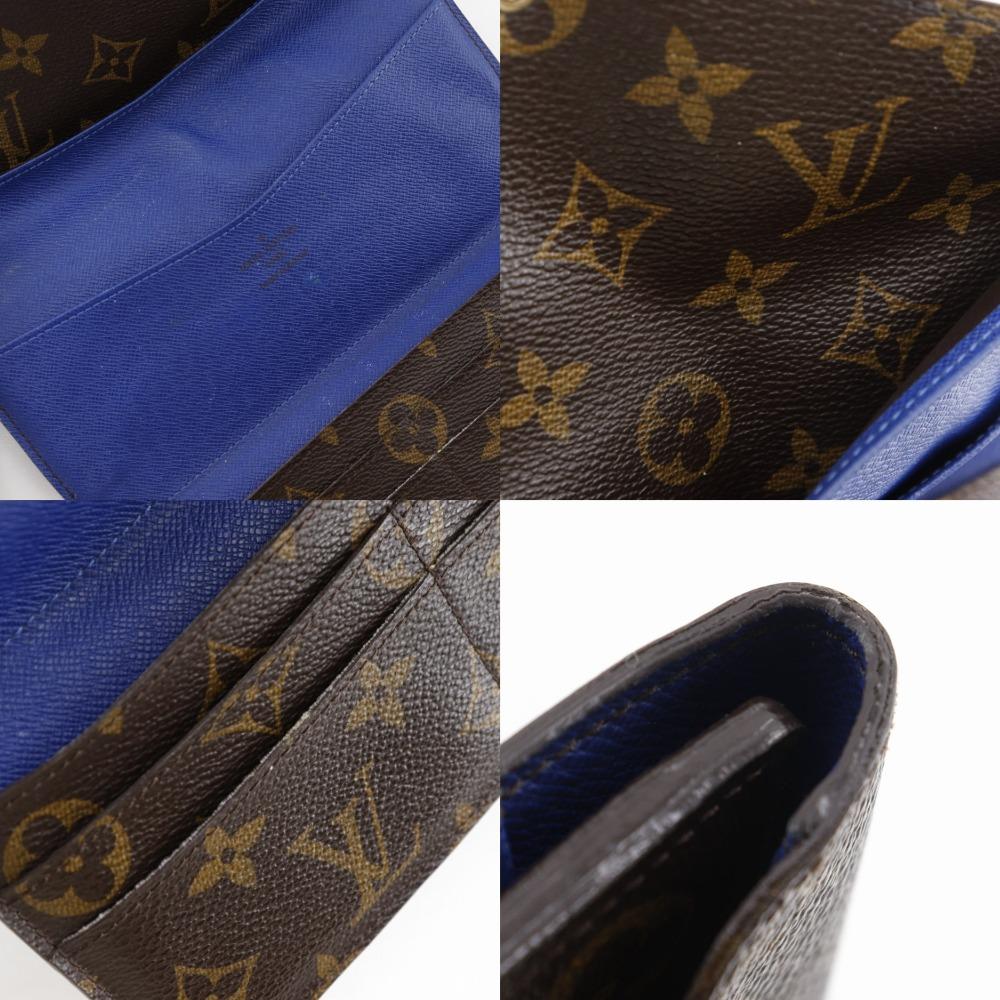 LOUIS VUITTON Portefeiulle Josephine Purse M60164 Three fold Brown Monogram canvas Women Used