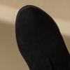 Winter Black Yellow Women Mid Calf Boots Round Toe High Heel Small Big Size 33 52