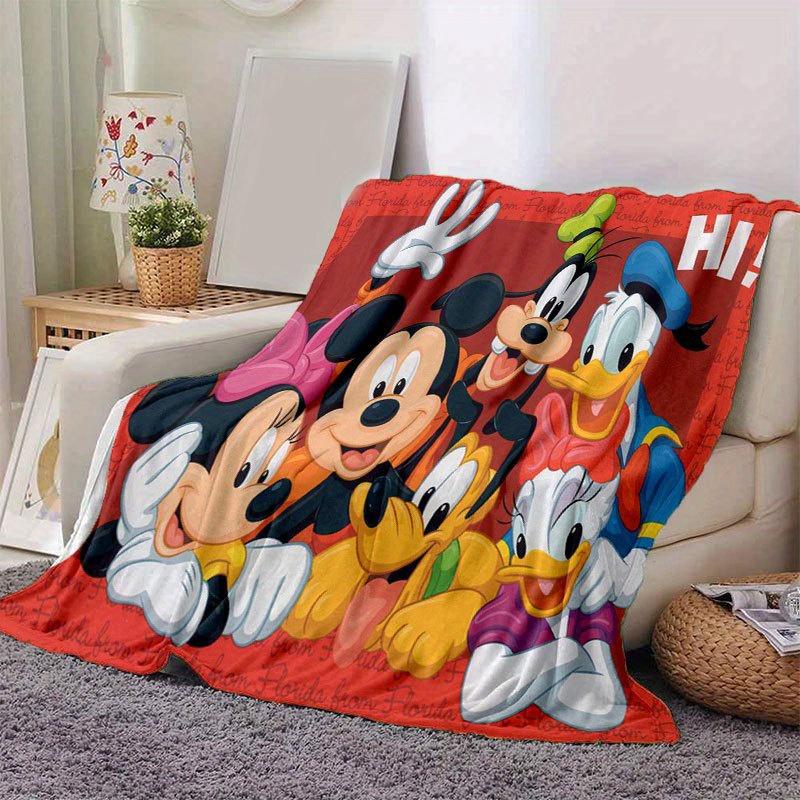 Mickey and Minnie Cartoon Blanket, Short Plush Cute Warm Blanket, Living Room Home Decoration Sofa Four Seasons Travel