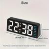 Compact Size Innovative LED Digital Alarm Clock with Atmosphere Light Date Display USB Powered, Adjustable Brightness, Flat Crown Shape
