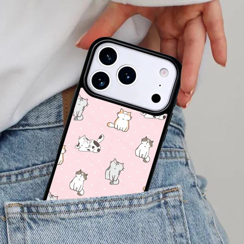 Katzenliebhaber Süße Tiere Cartoon Handyhülle für iPhone 16e 15 14 13 12 17 Pro Max Plus Air 17pro Hülle Coque