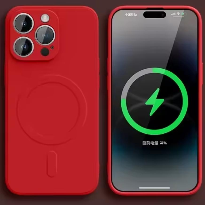 Flüssigsilikon Original Hülle Für iPhone 15 16 14 Plus 13 12 Mini 11 Pro Max X XR XS Für Magsafe Magnetisch Stoßfest Weiche Abdeckung