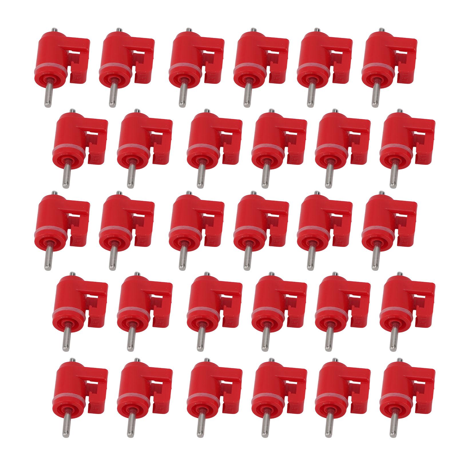 

30 шт. Ниппельная поилка для кур, Ниппельная поилка для птицы, Аксессуары для улицы, Красная головка Type 2