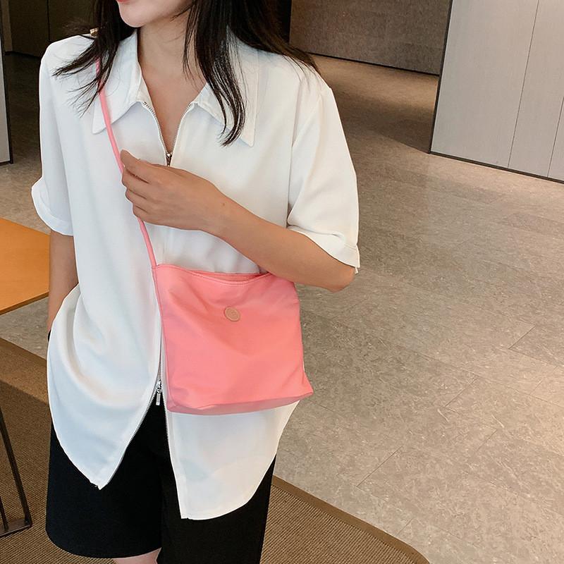 Chic And Trendy One Shoulder Nylon Tote Bag With Phone Pocket For Daily Use