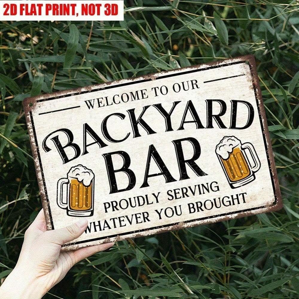 Metal Wall Art Retro Bar Pub Vintage Tin Sign for Man Cave