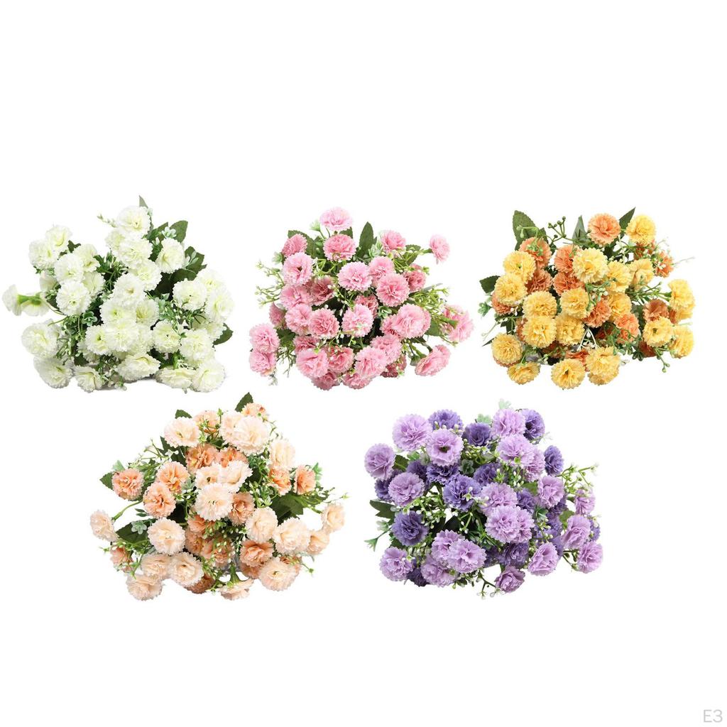 Artificial Flowers No Fading Realistic Romantic Carnation Simulation Flower Hydrangea Bouquet for