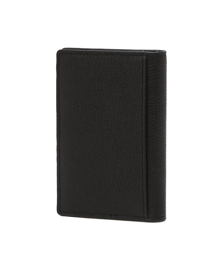 Daks Men'S Accessories Black Embossed Logo Cowhide Card Wallet Dbho6E902Bk