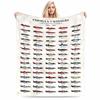 Formula 1 Winning Cars Timeline Flannel Blanket for Bedroom, Living Room, Sofa, and Nap