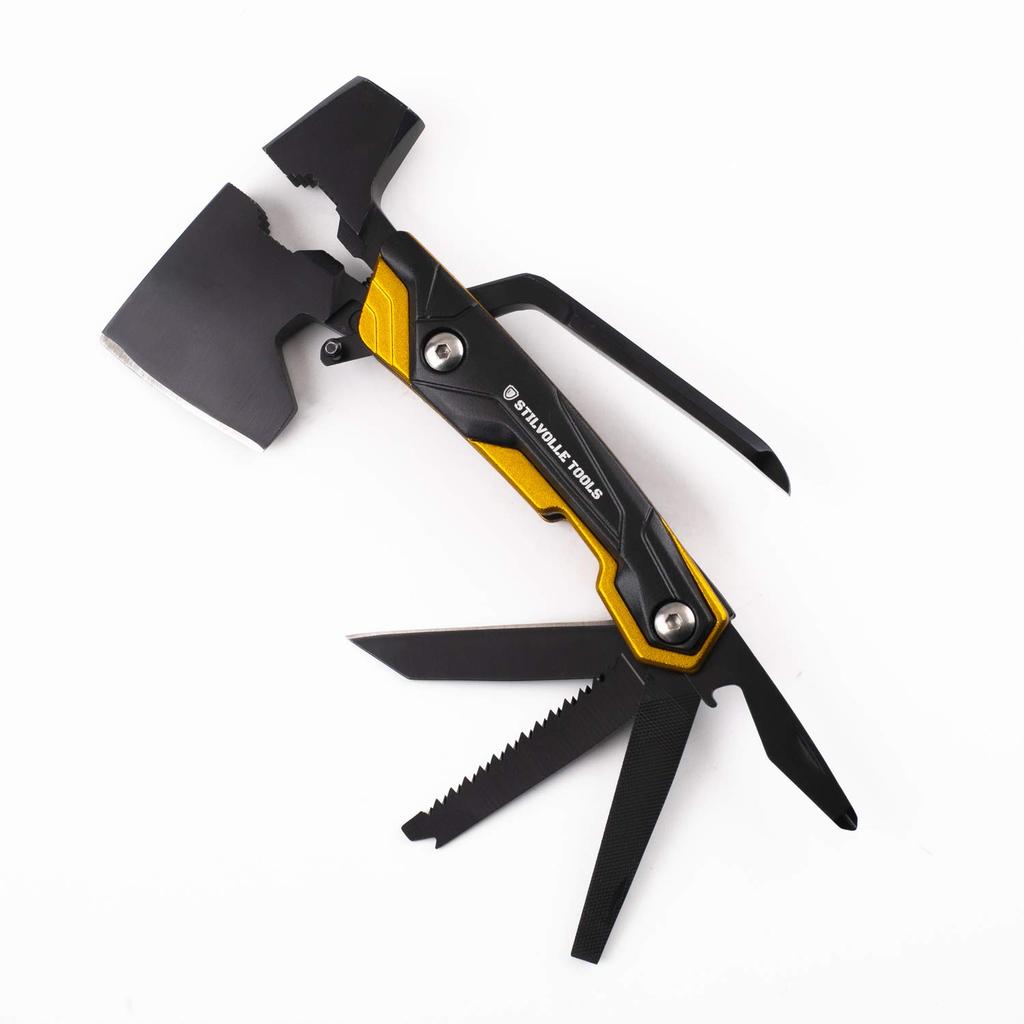Axe Nine with wire bottle Phillips flathead nail knife STILVOLLE TOOLS A tool that can be kept on hand for and emergency created from the ideas of